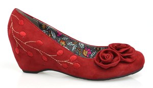 LILO-RED FAUX SUEDE-women-Traffic Footwear