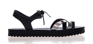 PARRY-BLACK WITH METALLIC STRAP-women-Traffic Footwear