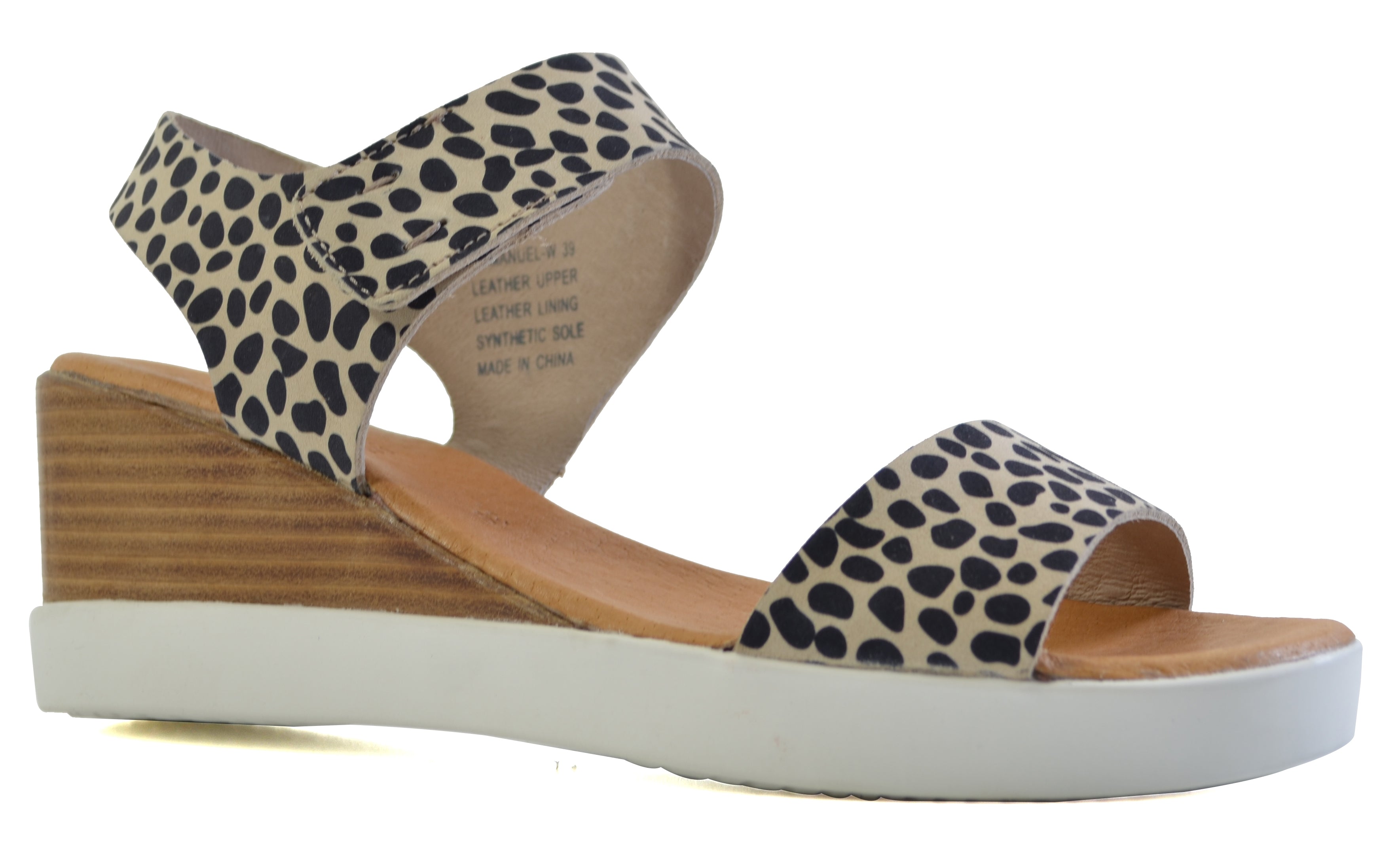 EMMANUEL BROWN ANIMAL PRINTED LEATHER
