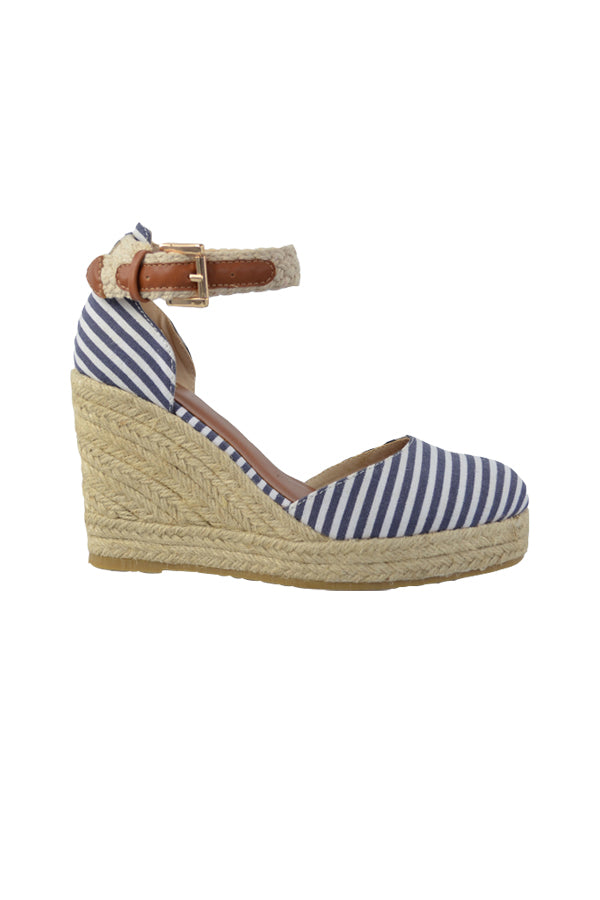 ALLIE-BLUE WHITE STRIPE