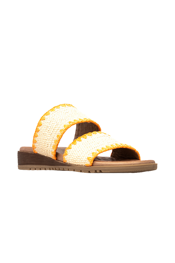 GISTER BEIGE ORANGE ELASTIC STRAW