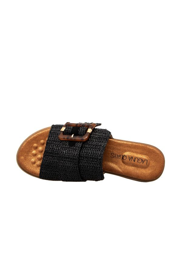 MIVARI BLACK RAFFIA