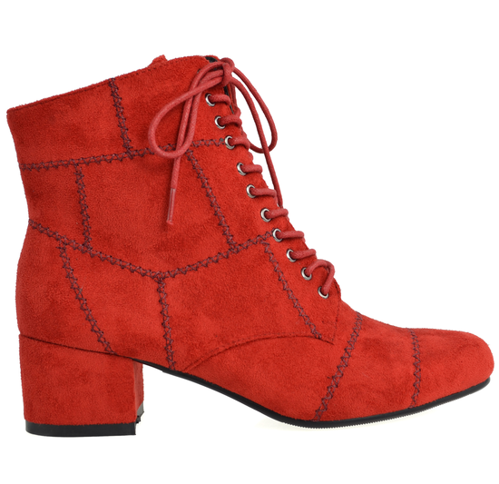 GNACK-RED FAUX SUEDE