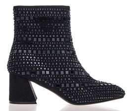 GLAM-BLACK MICROFIBRE-women-Traffic Footwear